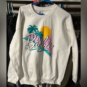 Barbie White Graphic Sweater